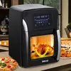Image de Bakaji 2832412 Four friteuse à air chaud Airfryer, affichage LED Touch, 12 programmes, minuterie réglage de la température, puissance 1800 W, 12 l