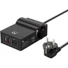 Image de Station Charge USB GaN 65W.Rapide 4 Ports(2 USB-A+2 USB-C) PD3.0 PPS.Multiprise 2X Schuko 45° câble 1,5mt Prise Schuko 16A.pour MacBook Pro/Air,Ordinateur USB-C,iPhone 14/13/12,Samsung Galaxy,Xiaomi