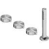 Image de Ritmonio DOT316 | DOT316 Round Mélangeur de baignoire à 4 trous en acier inoxydable, à monter sur gorge de baignoire, PR50EG2B1INOX,
