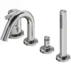 Image de Ritmonio DOT316 Round Mitigeur de baignoire à 4 trous en acier inoxydable, à monter sur gorge de baignoire, PR50EG201INOX,
