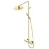 Image de Ritmonio Diametro35 Cross | Diametro35 S Colonne de douche avec mitigeur thermostatique, douchette stick et douche de tête Ø 200 mm, 7ADN207CHX,