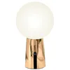 Image de Zafferano, Lampe Olimpia Pro avec Finition Or Brillant, Lampe de Table Rechargeable et Sans Fil avec Contrôle Tactile, Utilisable comme Lampe d'Intérieur, Dimmer, 3000 K, Hauteur 26 cm