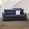 Image de Talamo Italia - Canapé lit 2 places Agostina, Canapé de salon avec ouverture pivotante, Appuie-tête réglables et accoudoirs fins, 100% Made in Italy, 160x95h85 cm, Bleu
