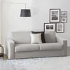 Image de Talamo Italia - Canapé lit 3 places Aliana, Canapé de salon avec ouverture pivotante en tissu rembourré, Accoudoirs standards, 100% Made in Italy, 220x95h90 cm, Gris