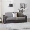 Image de Talamo Italia - Canapé lit 3 places Aliana, Canapé à ouverture pivotante en tissu rembourré, Accoudoirs standards, 100% Made in Italy, 220x95h90 cm, Gris et Anthracite