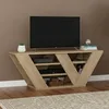 Image de Dmora - Meuble TV Pegasus, Buffet de Salon, Armoire Basse pour TV, Base Murale de Rangement, 110x30h40 cm, Chêne