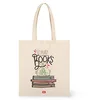 Image de Legami - Sac en coton, poche intérieure, avec soufflet, longue poignée, écologique, 38,5x42 cm, thème Booklover, Booklover, Taglia unica, Utilitaire