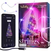 Image de Twinkly Strings USB-C Pearls 100 LED, Guirlande Lumineuse en Forme de Perle, Fil LED Multicolore RGB, Lumières Saint-Valentin, Compatible avec Alexa, Google Home, USB C, Fil Transparent, 6m