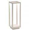 Image de Zafferano, Home Pro, Lampe de Table Rechargeable et Sans Fil avec Contrôle Tactile, Adaptée pour le Salon et l'Extérieur, Dimmer, 3000 K, Hauteur 29,4 cm, Couleur Blanc