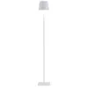 Image de Zafferano, Lampada Poldina L, Lampadaire Rechargeable et Sans Fil avec Contrôle Tactile, Convient pour le Salon et l'Extérieur, Dimmer 2200-3000 K, Hauteur Réglable 52-122 cm, Couleur Blanc