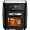 Image de Bakaji Four friteuse à air chaud Frigge Cuisinière grille sèche sans huile Airfryer capacité 12 l écran LED tactile 12 programmes minuterie réglage température puissance 1800 W (Noir)