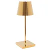 Image de Zafferano Poldina Pro Mini Lampe de Table LED sans Fil Rechargeable - Lampe Tactile Dimmable avec Finition Galvanique - Temp. Lumière 2700 - 3000K - Aluminium H30 (Doré)