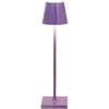 Image de Zafferano, Poldina Micro, Lampe de Table Rechargeable et Sans Fil avec Contrôle Tactile, Convient pour le Salon et l'Extérieur, Dimmer 2200-3000 K, Hauteur 27,5 cm, Couleur Lilas