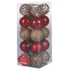 Image de Lot de 20 Boules de Noël Assorties Ø 6 cm, Brillantes, satinées et Scintillantes, Santa's House