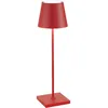 Image de Zafferano, Poldina Pro, Lampe de Table Rechargeable et Sans Fil avec Contrôle Tactile, Utilisable également à l'Extérieur, Dimmer 2200-3000 K, Hauteur 38 cm, Couleur Rouge