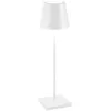 Image de Zafferano, Poldina Pro, Lampe de Table Rechargeable et Sans Fil avec Contrôle Tactile, Utilisable également comme Lampe d'Extérieur, Dimmer 2200-3000 K, Hauteur 38 cm, Couleur Blanc