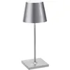 Image de Zafferano, Poldina Pro Mini avec Feuille d'Argent, Lampe de Table Rechargeable et Sans Fil avec Contrôle Tactile, Utilisable comme Lampe d'Intérieur, Dimmer 2200-3000 K, Hauteur 30 cm