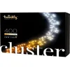 Image de Twinkly Cluster 400 LED Blanches, Guirlande LED Extérieur et Intérieur, Lumières LED Smart Multicolores, Compatible avec Alexa, Google Home, Gaming, IP44, Contrôle App, Fil Noir, 6m