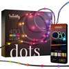 Image de Twinkly Dots 20m, Bandeau LED Multicolore pour Extérieur et Intérieur, Bandeau LED RGB Flexible, Compatible avec Alexa, Google Home, IP44, 16 M+ Couleurs, Contrôlé par App, Fil Noir, 400 LED