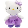 Image de Hello Kitty, Peluche Hello Kitty, 30 cm, Modèle Robe Satin Violette, pour Les Enfants à partir de 3 Ans, HKT121, Violet
