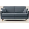 Image de Divani.Store Canapé lit, Bois, Bleu, 160 cm (Mat. 120x197)