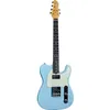 Image de EKO GUITARS   Tero V-NOS Daphne Blue, Guitare Électrique de la Série "Original V-NOS", Corps en Paulownia, Manche en American Rock Maple, Touche 22 frettes en Résine Eko WPC, Couleur Daphne Blue