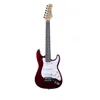 Image de EKO GUITARS   ST 100 3/4 Guitare Électrique, Corps en Peuplier, Manche en Érable, Touche en Laurel 21 frettes, 3 Micros Single-Coil, Chevalet Tremolo, Diapason 580 mm, Couleur Chrome Red
