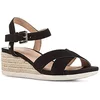 Image de Geox Femme D Ischia Corda B Sandale compensée, Black, 38 EU