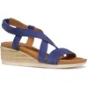 Image de Geox Femme D Ischia Corda A Sandale compensée, Blue, 40 EU