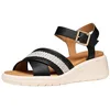 Image de Geox D MELICONIA G Wedge Sandales pour femme Noir Taille 40 EU