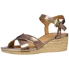 Image de Geox Femme D Ischia Corda C Sandales compensées, Beige foncé, 38 EU