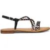 Image de Geox Femme D Sozy S A Sandales Plates, Cuir Noir, 40 EU