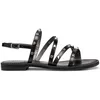 Image de Geox Femme D Maddalusiac H Sandales Plates, Noir, 38 EU