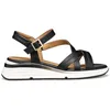 Image de Geox Femme D Elowynne A Sandales compensées, Noir, 39 EU