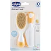 Image de Chicco Ensemble Brosse à Cheveux et Peigne pour Bébé, Brosse à Poils Naturels Doux, Peigne à Bouts Arrondis, Manche Antidérapant, Cadeau de Naissance - Essentiels pour Nouveau-né 0+ Mois, Orange