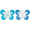 Image de Sucette Chicco PhysioForma Comfort 6-16 Mois, Tétine en Silicone, Favorise la Respiration Physiologique et le Bon Développement Bucco-Dentaire, Bleu, Lot de 2