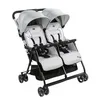 Image de Chicco OHlalà Poussette Double Tandem, Légère Inclinable et Pliable, pour Jumeaux dès la Naissance jusqu’à 15 kg, Fermeture Compacte, Housse de Pluie Incluse, Capote Extensible   Gris