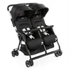 Image de Chicco OHlalà Poussette Double Tandem, Légère Inclinable et Pliable, pour Jumeaux dès la Naissance jusqu’à 15 kg, Fermeture Compacte, Housse de Pluie Incluse, Capote Extensible   Noir