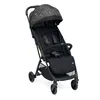Image de Chicco Glee Poussette légère, pratique et légère, fermeture automatique, siège large et confortable, roues de haute qualité, dossier réglable, canopy solaire, jusqu'à 22 kg, noir à motif