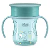 Image de Chicco Perfect Cup Premier Verre pour Enfants 200 ml, 1 Tasse Biberon 12+ Mois pour Apprendre à Boire, avec Membrane en Silicone à 360° et Poignées Amovibles, sans BPA, Azur