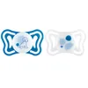 Image de Chicco PhysioForma Light, Sucette bébé, Tétine en Silicone 6-16 Mois, Légère et Respirante, Forme Ergonomique, Soutient la Respiration Physiologique et le bon développement de la Bouche, Bleu, 2pcs