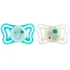 Image de Chicco PhysioForma Light Lumi, Sucette bébé, Tétine en Silicone 6-16 Mois, Légère et Respirante, Forme Ergonomique, Brille dans le Noir, Blau Clair,2 pcs