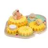 Image de Chicco Jeu en Bois éducatif, Cycle de Vie, Engrenages rotatifs et Personnages empilables, Jeu d'encastrement et logique pour Enfants, 10 pièces incluses, pour Enfants à partir de 2 Ans