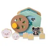 Image de Chicco Moulin à Moutons en Bois, Jeu éducatif avec Roue tournante, Effet Surprise et 3 Personnages Animaux, Jouet motricité Fin et Cause-Effet 2 Ans +
