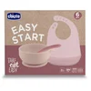 Image de CHICCO, Set De Repas En Silicone 6m+, Rose