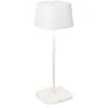 Image de Zafferano, Lampe Ofelia, Lampe de Table Rechargeable et Sans Fil avec Contrôle Tactile, Utilisable également comme Lampe d'Extérieur, Dimmer 2200-3000 K, Hauteur 29 cm, Couleur Blanc