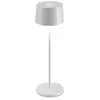 Image de Zafferano, Lampe Olivia Pro, Lampe de Table Portable et Rechargeable avec Contrôle Tactile, Convient pour Salon et Extérieur, Dimmer 2200-3000 K, Hauteur 35 cm, Couleur Blanc