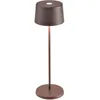 Image de Zafferano, Lampe Olivia Pro, Lampe de Table Portable et Rechargeable avec Contrôle Tactile, Convient pour Salon et Extérieur, Dimmer 2200-3000 K, Hauteur 35 cm, Couleur Corten