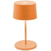 Image de Zafferano, Lampe Olivia Mini, Lampe de Table Portable et Rechargeable avec Contrôle Tactile, Convient pour le Salon et l'Extérieur, Dimmer 2200-3000 K, Hauteur 22 cm, Couleur Orange