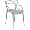 Image de Kartell Masters Chaise, Technopolymère thermoplastique recyclé avec charge minérale et traitement soft touch, Gris, Lot de 2
